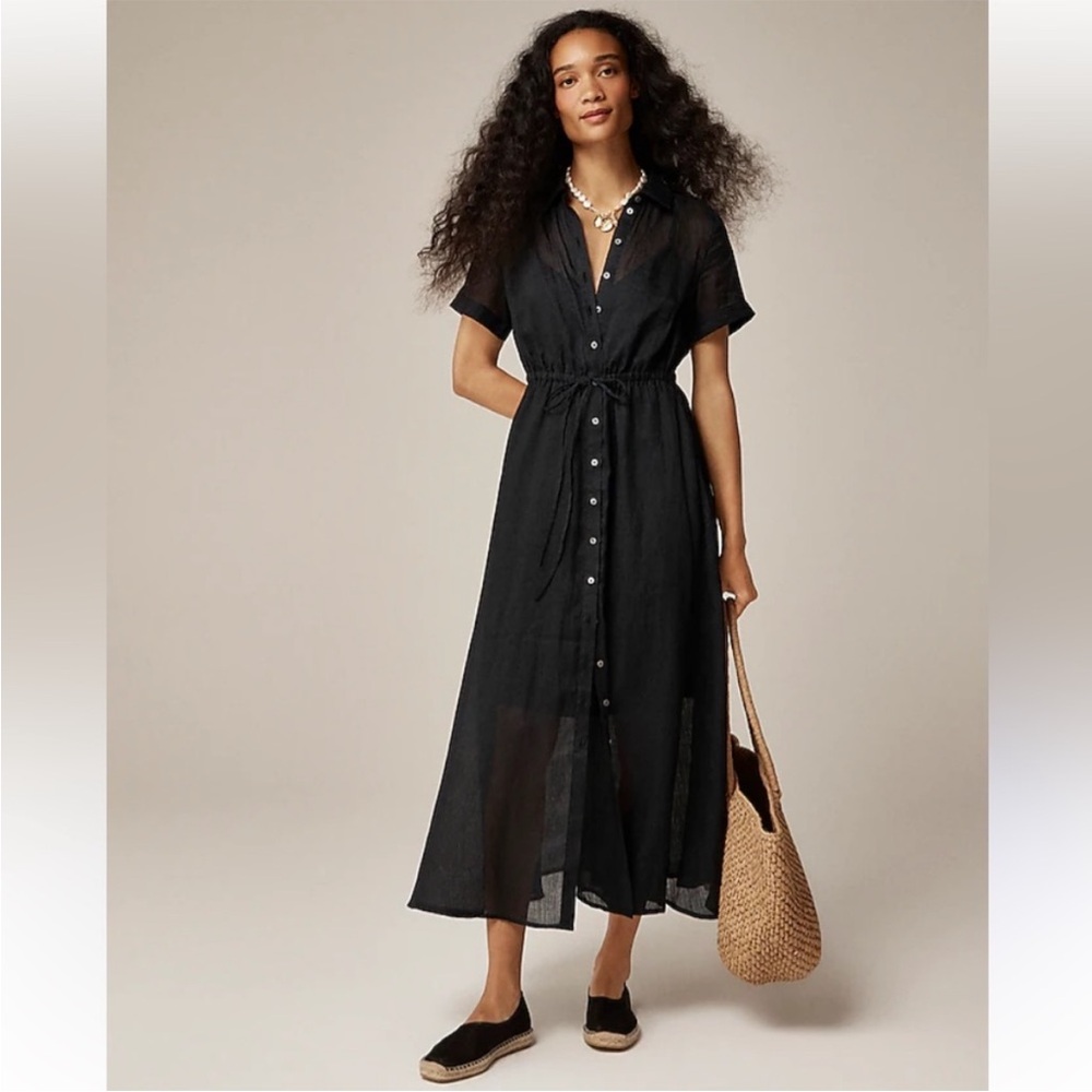 J Crew Dress 8 Cerise Black